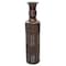 Uniquewise Antique Decorative Brown Hand Curved Mango Wood Floor Flower Vase with Unique Textured Pattern, 36" QI004009 - alternate 2